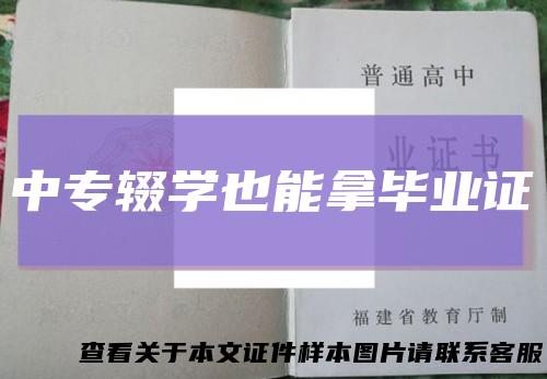 中专辍学也能拿毕业证