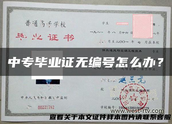 中专毕业证无编号怎么办？