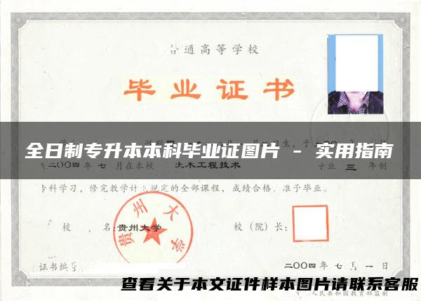 全日制专升本本科毕业证图片 - 实用指南