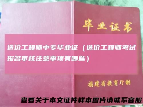 造价工程师中专毕业证（造价工程师考试报名审核注意事项有哪些）