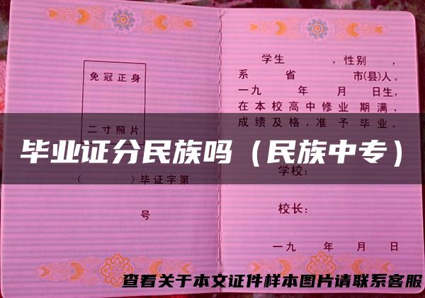 毕业证分民族吗（民族中专）