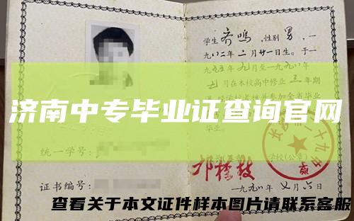 济南中专毕业证查询官网