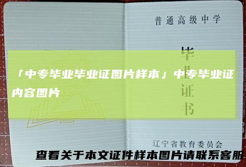 「中专毕业毕业证图片样本」中专毕业证内容图片
