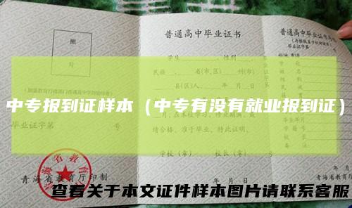 中专报到证样本(中专有没有就业报到证)