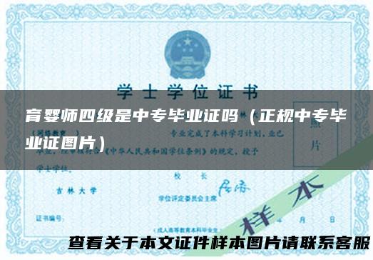 育婴师四级是中专毕业证吗（正规中专毕业证图片）