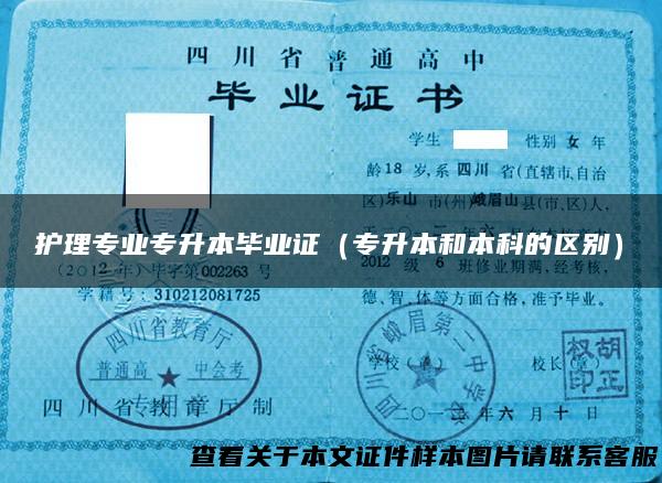 护理专业专升本毕业证（专升本和本科的区别）