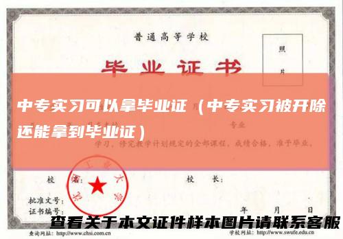 中专实习可以拿毕业证(中专实习被开除还能拿到毕业证)