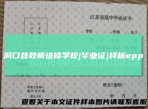 洞口县教师进修学校|毕业证|样板epp