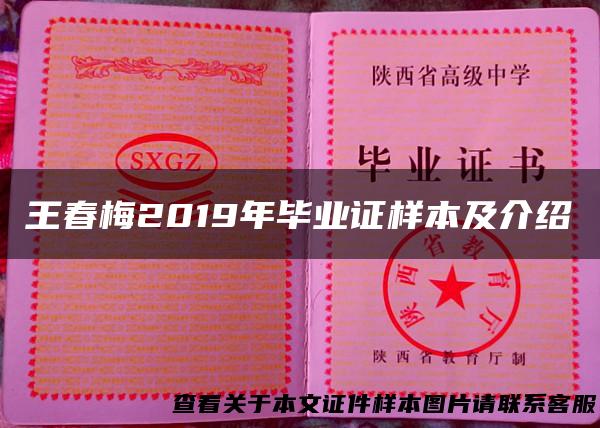 王春梅2019年毕业证样本及介绍