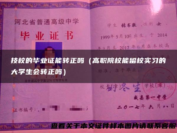 技校的毕业证能转正吗（高职院校能留校实习的大学生会转正吗）