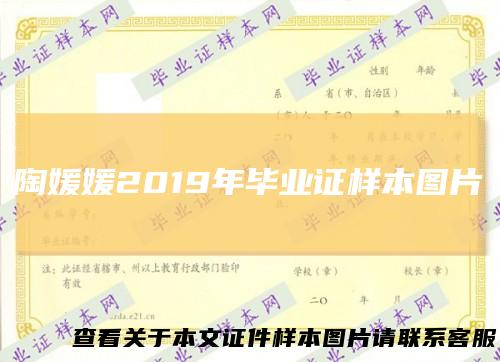 陶媛媛2019年毕业证样本图片