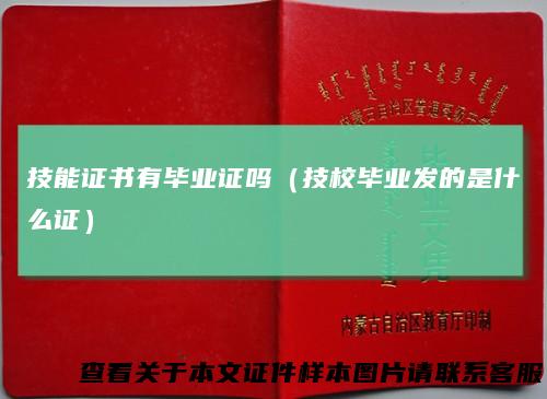 技能证书有毕业证吗（技校毕业发的是什么证）