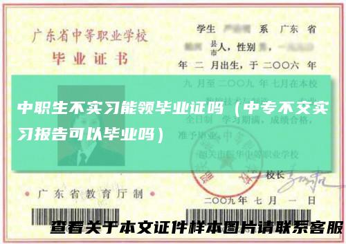 中职生不实习能领毕业证吗（中专不交实习报告可以毕业吗）