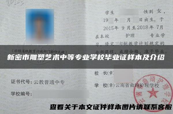 新密市雕塑艺术中等专业学校毕业证样本及介绍
