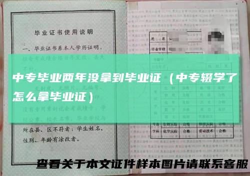中专毕业两年没拿到毕业证（中专辍学了怎么拿毕业证）