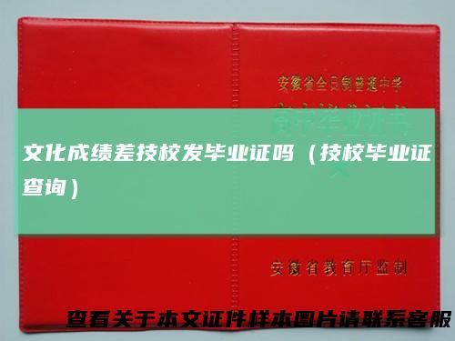 文化成绩差技校发毕业证吗（技校毕业证查询）