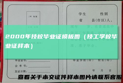 2000年技校毕业证模板图（技工学校毕业证样本）