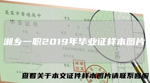 湘乡一职2019年毕业证样本图片