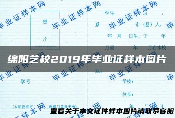 绵阳艺校2019年毕业证样本图片