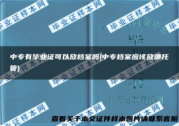 中专有毕业证可以放档案吗(中专档案应该放哪托管)