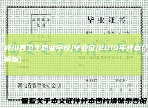 桦川县卫生职业学校|毕业证|2019年样本(模板)