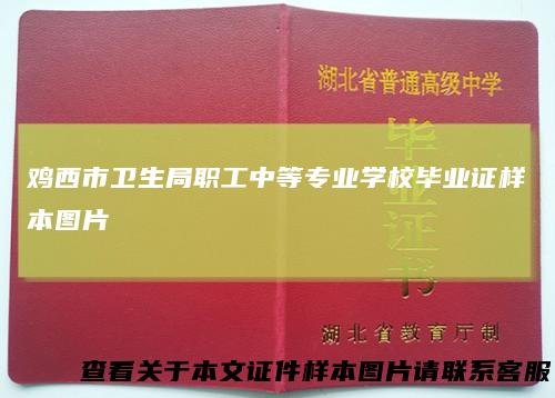 鸡西市卫生局职工中等专业学校毕业证样本图片