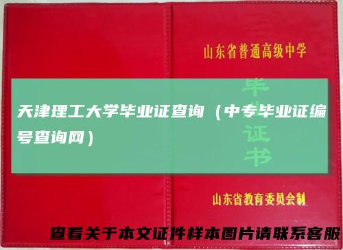 天津理工大学毕业证查询（中专毕业证编号查询网）