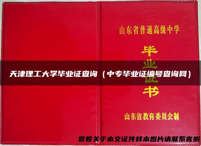 天津理工大学毕业证查询（中专毕业证编号查询网）