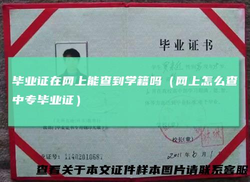 毕业证在网上能查到学籍吗（网上怎么查中专毕业证）