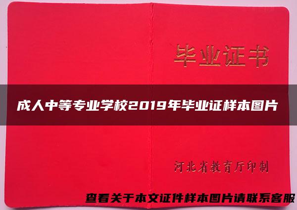 成人中等专业学校2019年毕业证样本图片