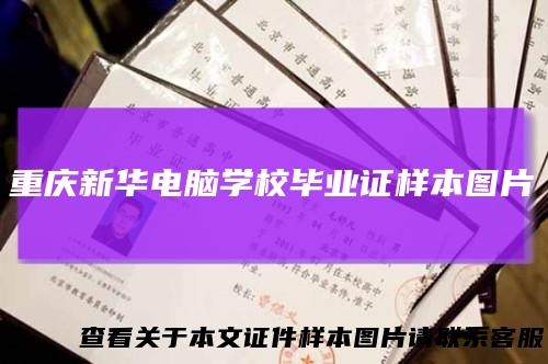重庆新华电脑学校毕业证样本图片