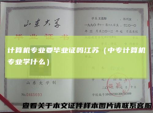 计算机专业要毕业证吗江苏（中专计算机专业学什么）