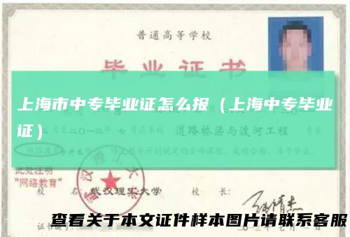 上海市中专毕业证怎么报（上海中专毕业证）