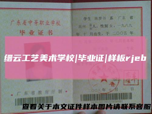 缙云工艺美术学校|毕业证|样板rjeb