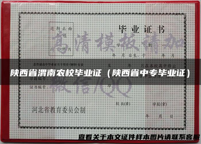 陕西省渭南农校毕业证（陕西省中专毕业证）