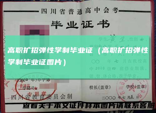 高职扩招弹性学制毕业证（高职扩招弹性学制毕业证图片）