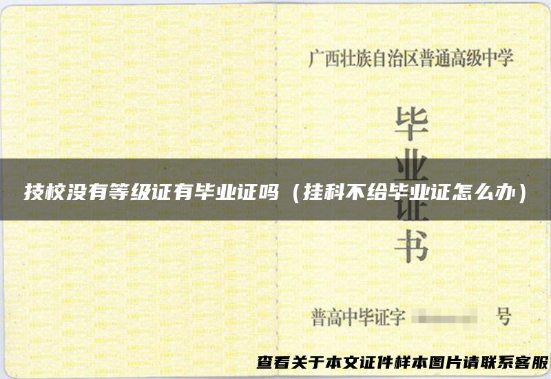 技校没有等级证有毕业证吗（挂科不给毕业证怎么办）