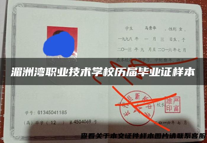 湄洲湾职业技术学校历届毕业证样本