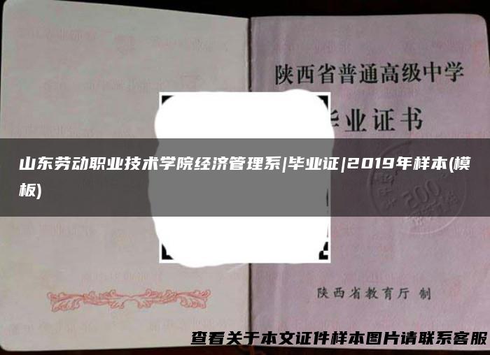 山东劳动职业技术学院经济管理系|毕业证|2019年样本(模板)
