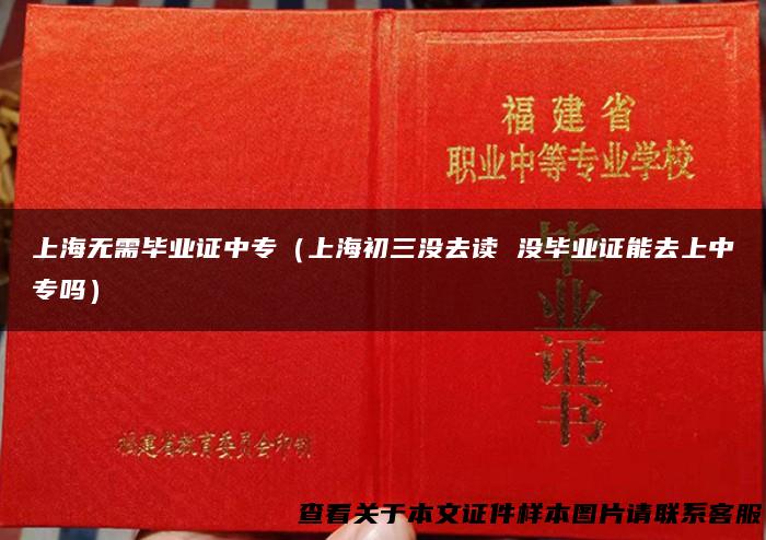 上海无需毕业证中专（上海初三没去读 没毕业证能去上中专吗）