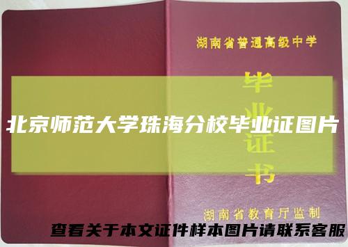 北京师范大学珠海分校毕业证图片