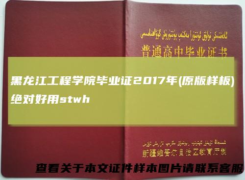 黑龙江工程学院毕业证2017年(原版样板)绝对好用stwh
