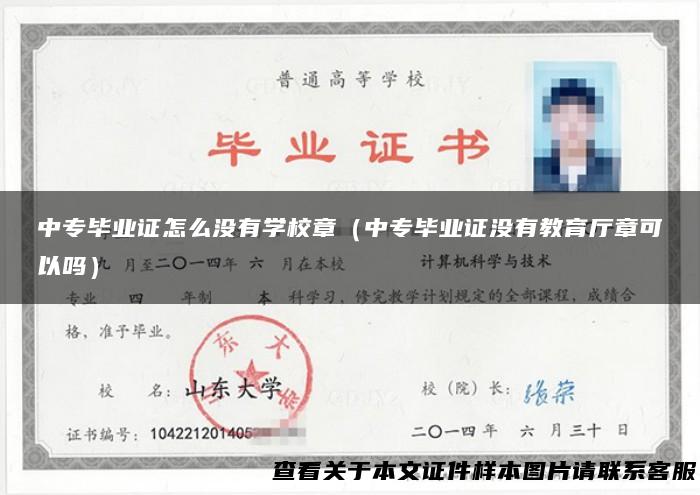 中专毕业证怎么没有学校章（中专毕业证没有教育厅章可以吗）