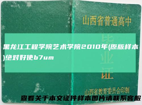 黑龙江工程学院艺术学院2010年(原版样本)绝对好使b7um
