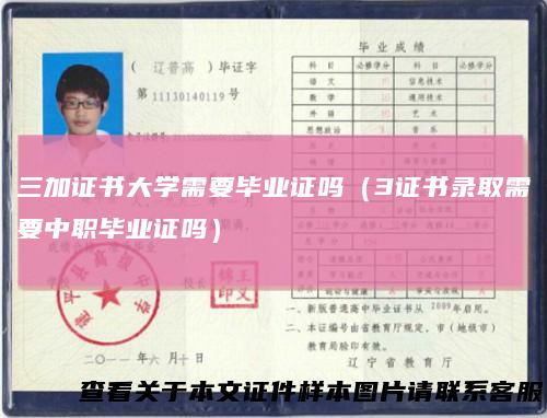 三加证书大学需要毕业证吗（3证书录取需要中职毕业证吗）