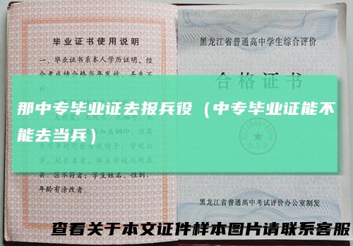 那中专毕业证去报兵役（中专毕业证能不能去当兵）