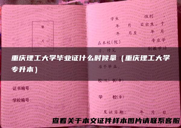 重庆理工大学毕业证什么时候拿（重庆理工大学专升本）
