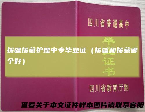 援疆援藏护理中专毕业证（援疆和援藏哪个好）