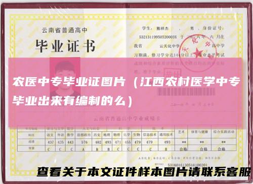 农医中专毕业证图片(江西农村医学中专毕业出来有编制的么)