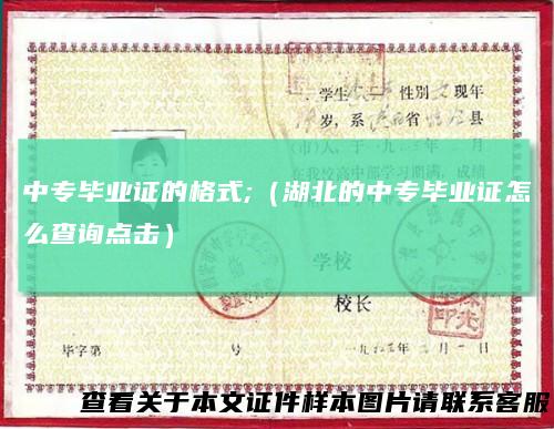 中专毕业证的格式;（湖北的中专毕业证怎么查询点击）